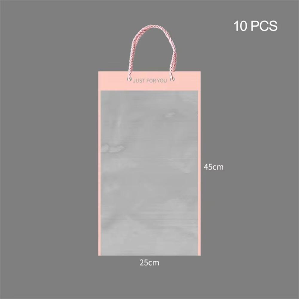 10 шт. с ручкой цветы упаковочный мешок праздничные принадлежности флорист пластиковый пакет цветы упаковочные пакеты подарок