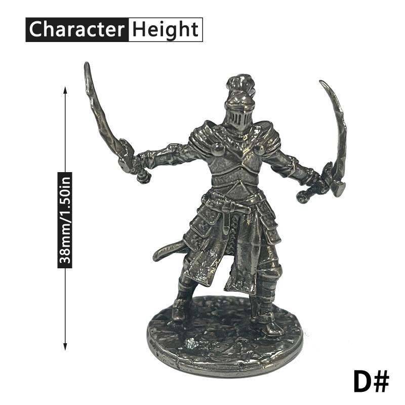 White Copper Metal Warrior Arab Knight Soldier Model Miniature Figurines Board Game Pieces Car Decoration Boy Gift