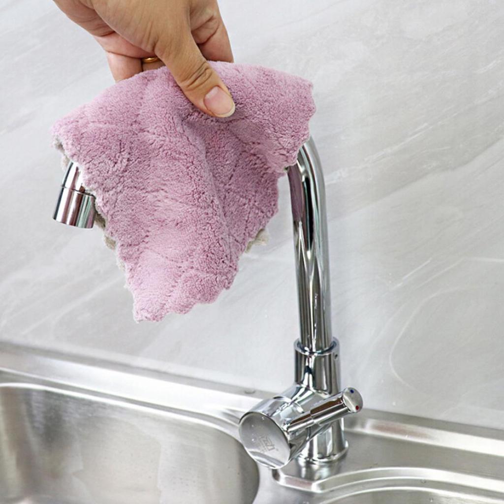 H&K Store Набор из 5 двусторонних кухонных полотенец из микрофибры - Высоко впитывающие и пригодные для машинной стирки