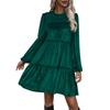 Весеннее, осеннее и зимнее женское платье, модное темпераментное элегантное зеленое платье