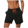 Men's Quick Dry Beach Pants Plain Three Quarter Pants Loose Swim Shorts Workout