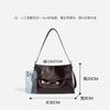New two-layer cowhide tote bag design, large-capacity crossbody bag, high-end fashion shoulder underarm bag