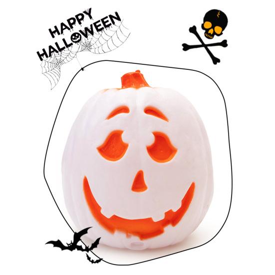 Хэллоуин Тыквенный Фонарь Жуткий Светодиодный Светящийся Изогнутый Тыквенный Светильник со Звуком для Вечеринок "Конфеты или жизнь" Внутренний Наружный Декор для Стола