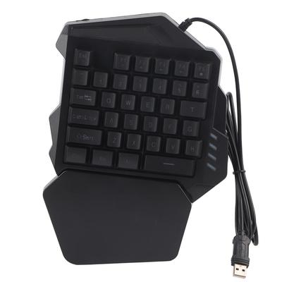 Игровая клавиатура HXSJ Single Hand с мембранными клавишами, 35 клавиш, клавиатура для одной руки с клавишами FN