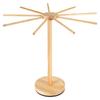 Rotary Pasta Drying Rack Wood Collapsible Detachable Kitchen Stand Dryer Tools Easy Installation Pasta Hanging Rack Portable