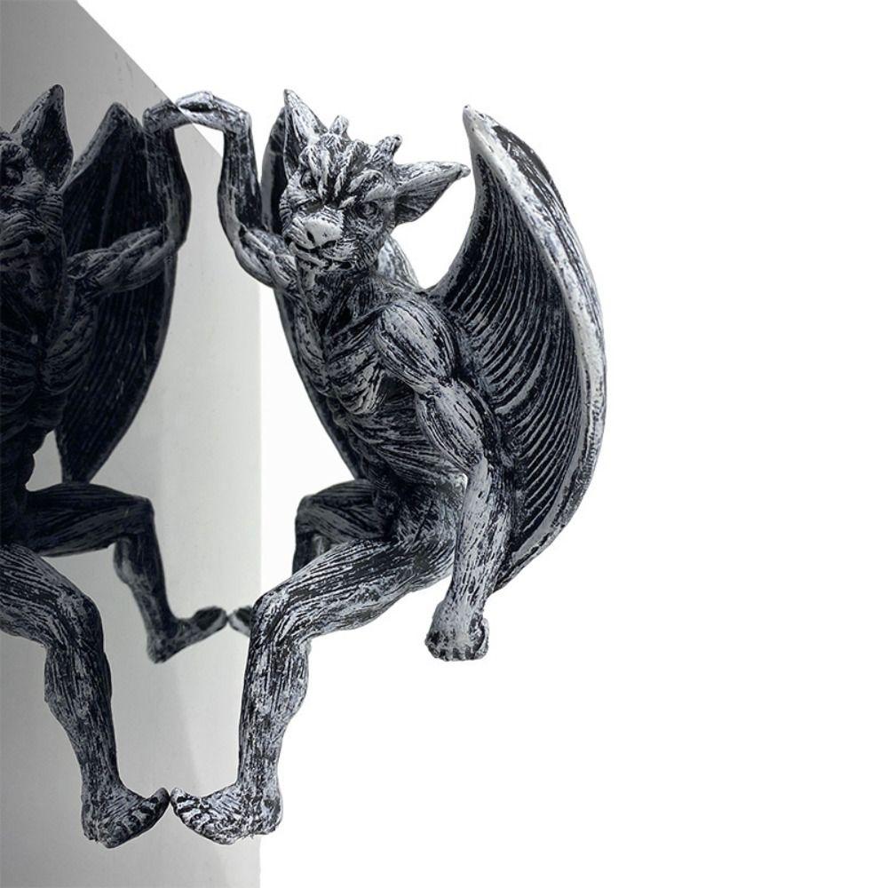 Gothic Devil Angel Figurines Resin Witch Ghost Ornaments Holiday Party Decoration