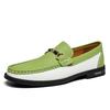 Men's Comfortable Breathable Hollow Out Driving Shoes Spring Summer New Cow Leather Shoes Business Style Slip-On Casual Loafers
