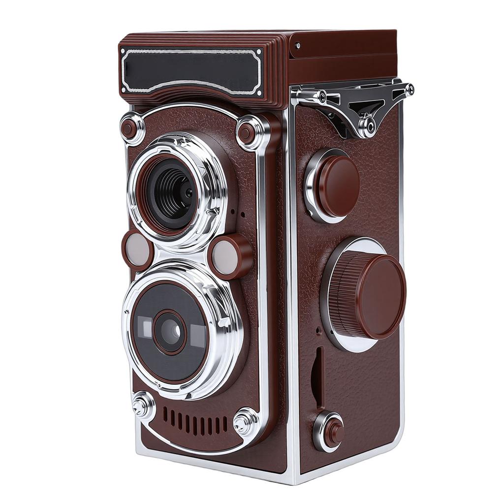 Vintage Digital Camera Portable TLR   Retro 2.7K Video 24MP Autofocus Vlog Camera Manual Joystick for Beginners Teens Adults