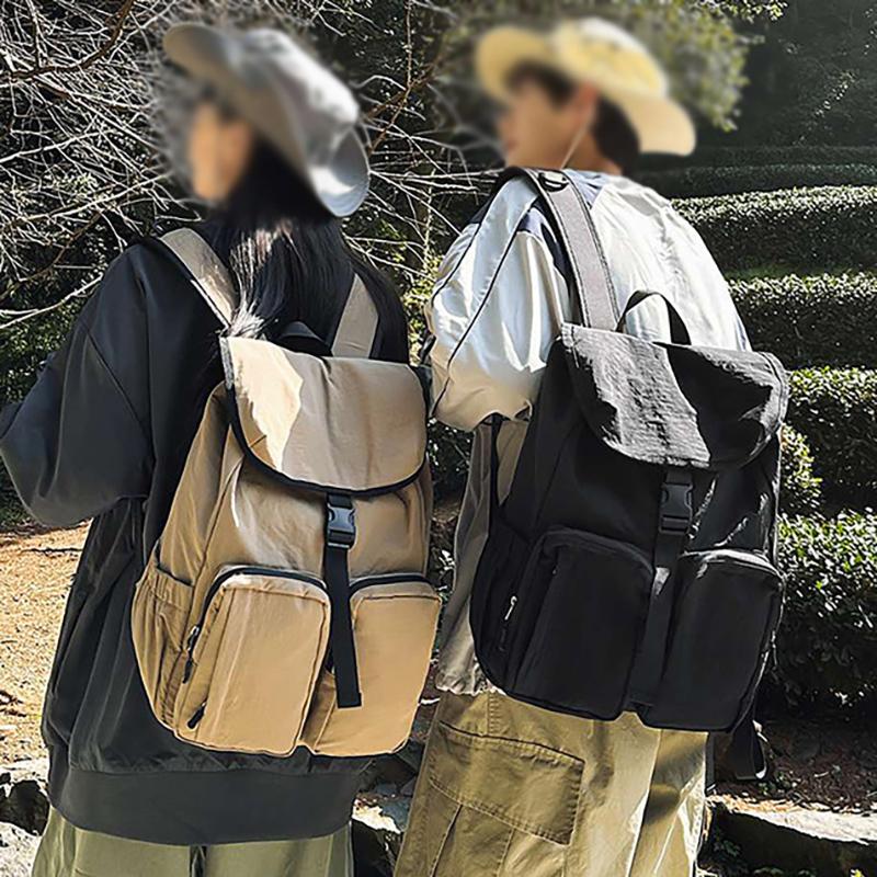 New Workwear Style Large-Capacity Backpack Lightweight Water-Resistant Multi-Pocket Outdoor Travel Backpack