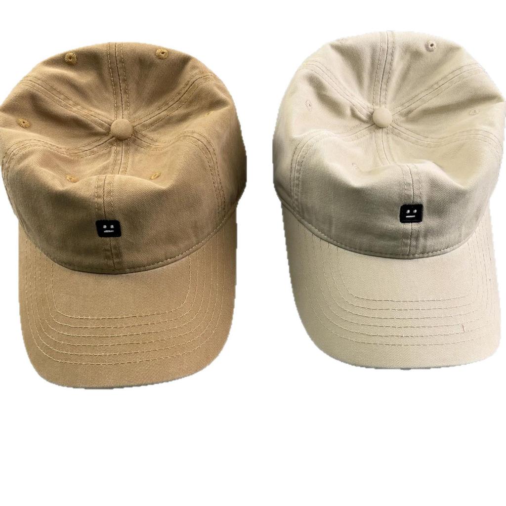 Korean Style Smiley Face Baseball Cap - Unisex Fashion, Soft Top, Four Seasons, Wide Brim Duckbill Hat