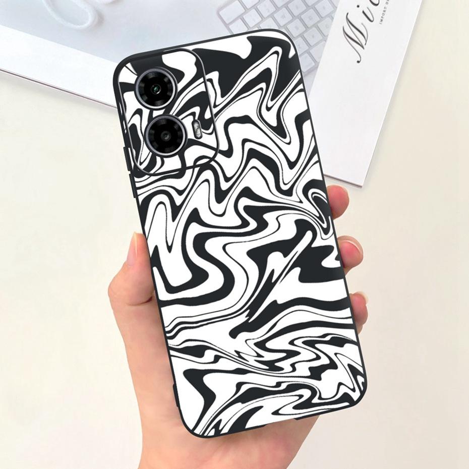 Новый модный чехол 2024 года для Motorola Moto G24 G34 Черный силиконовый мягкий защитный задний чехол для чехлов телефонов Moto G24 G34 4G 5G