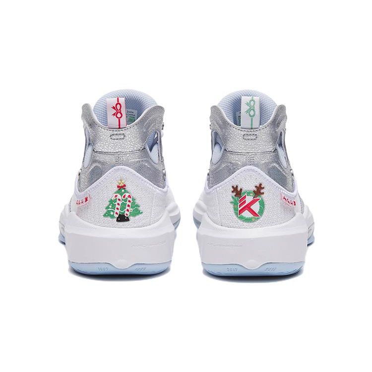 Anta Детские баскетбольные кроссовки KT8 с нескользящей подошвой, амортизирующие, износостойкие, высокие, детские баскетбольные кроссовки серебристо-синие 312311130-10