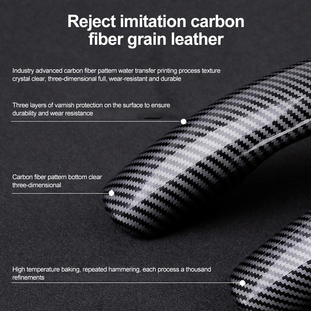 Чехол на руль автомобиля 38 см из углеродного волокна, силиконовый, нескользящий, защитный, ультратонкий чехол, тип D, автомобильные аксессуары