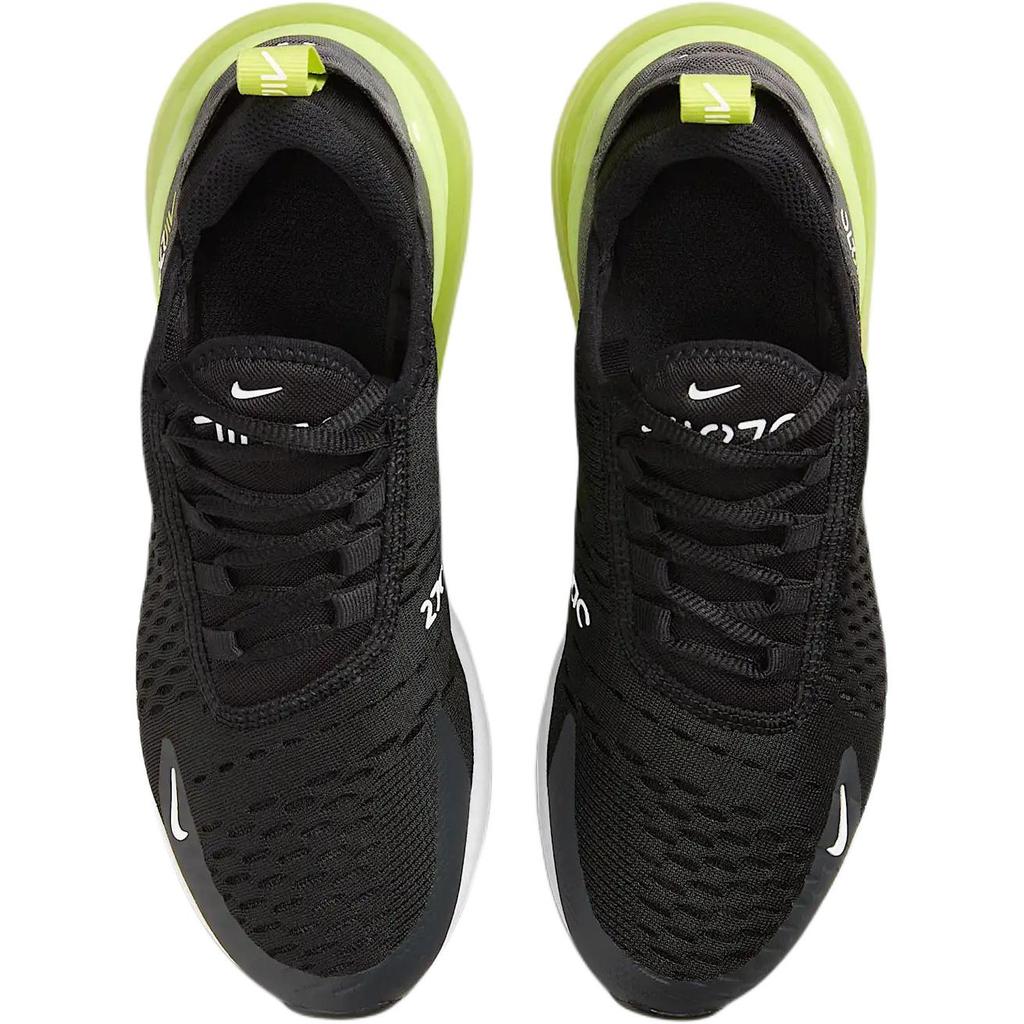 Nike Air Max 270 Мягкие и удобные Устойчивые к истиранию Устойчивые к истиранию Низкие Кроссовки для бега для детей Черные Подростковые 943345-704