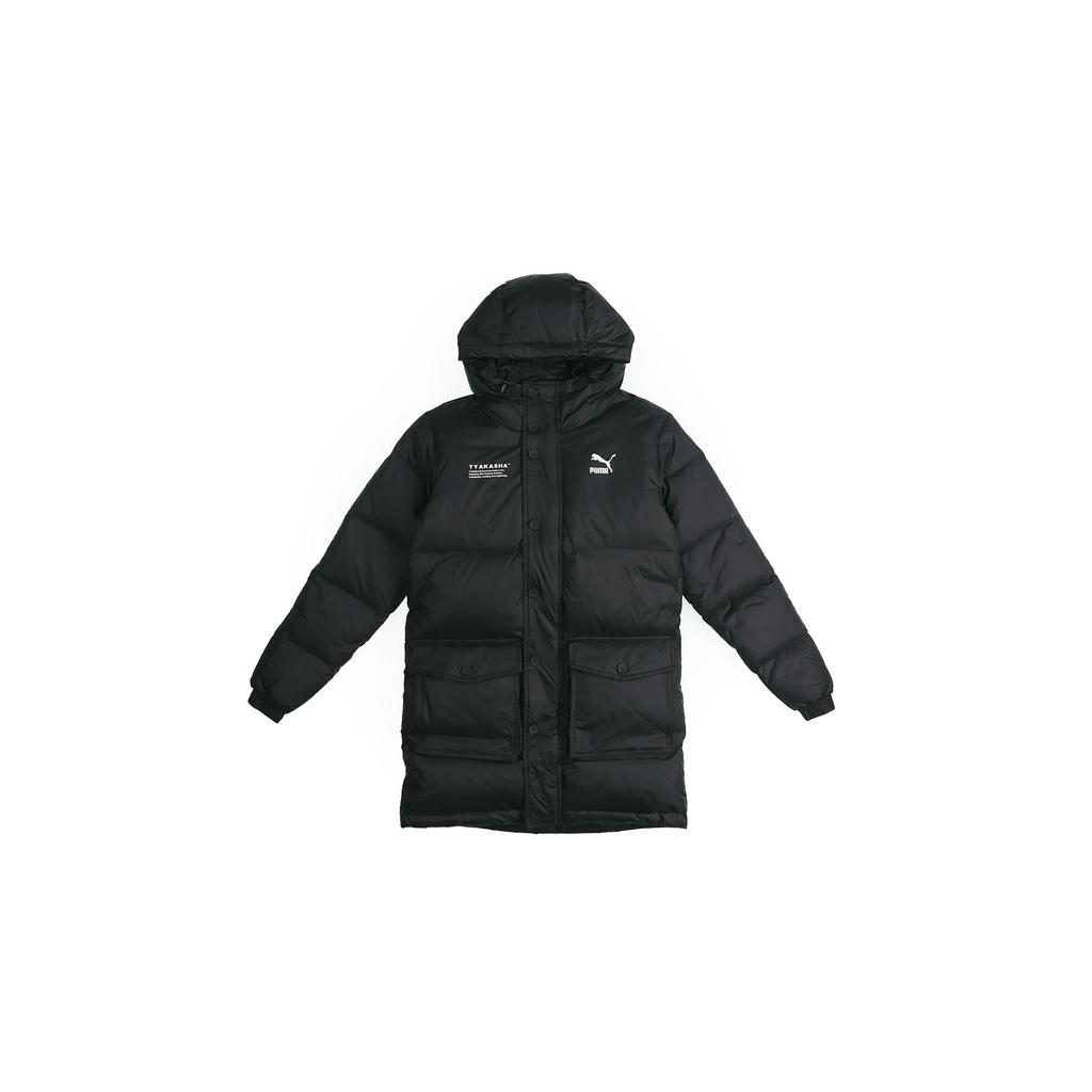 Puma Mid-Length Hooded Windproof Down Jacket Men Outerwear Black 595561-01