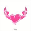 1 шт. Наклейки на автомобиль с крыльями в виде сердечек и сердец для автомобильных окон, бампера, багажника, кузова, самоклеящиеся виниловые наклейки для автомобиля