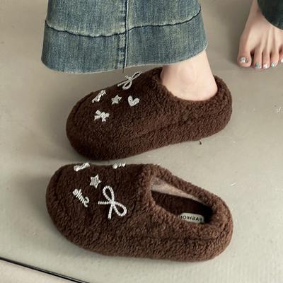 Повседневные изысканные маленькие аксессуары Мао Мао тапочки осень и зима милый мультяшный домашний уличный стиль женская сумка на голову хлопковые тапочки