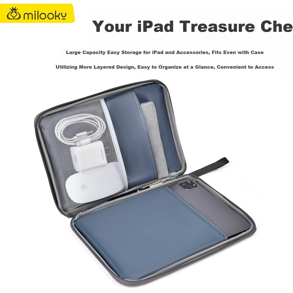 Чехол для хранения iPad Milooky, Ручная сумка для планшета Xiaomi для iPad 10.2/Air 10.9, Защитный чехол