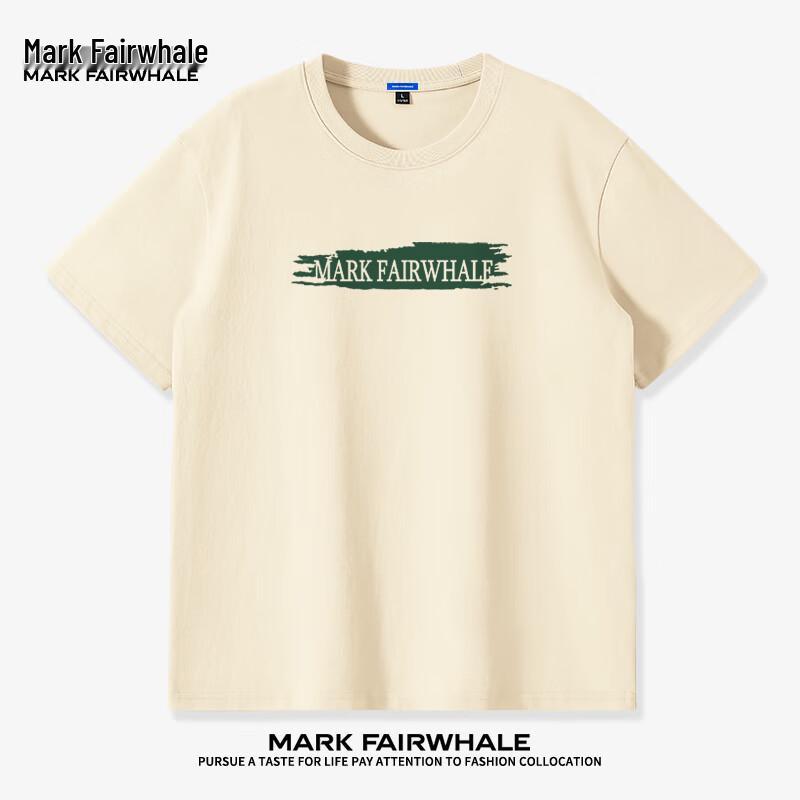 Mark Fairwhale Мужская футболка с коротким рукавом, свободного кроя, из чистого хлопка