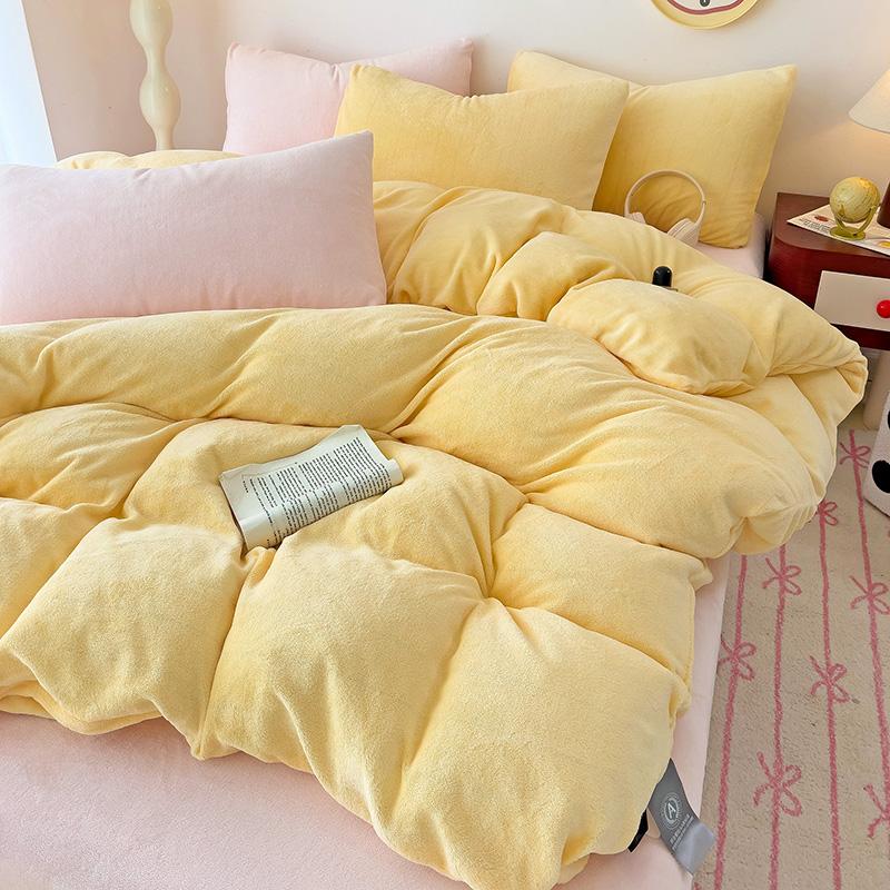 Приятный для кожи пододеяльник, бархатный пододеяльник, однотонное постельное белье, зимнее одеяло, чехол dekbedovertrek (Нет наволочки)
