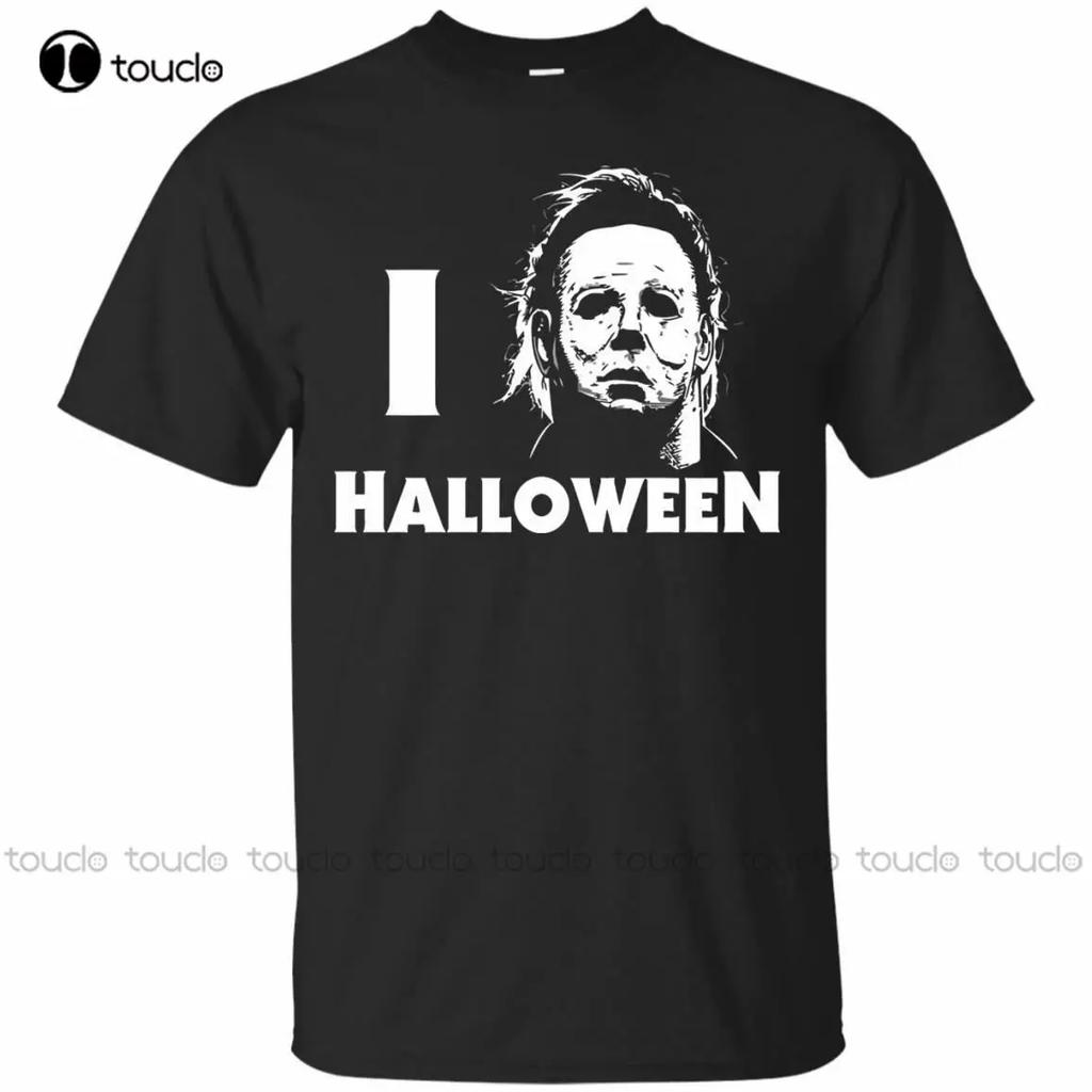 Michael Myers TShirt I Love Halloween Horror Movie Tee Shirt Short Sleeve Xs5xl TennisShirts For UnisexFashion Tshirt Summer