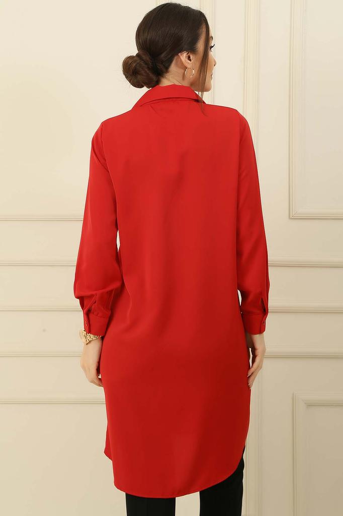 Рубашка-туника Charmia с ложными карманами и пуговицами спереди