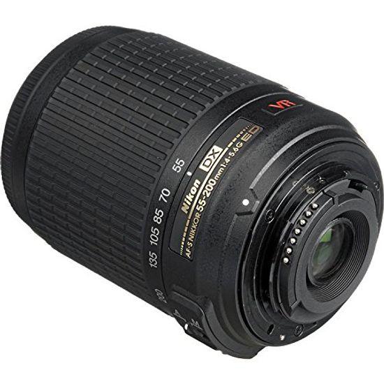 Nikon Телеобъектив с переменным фокусным расстоянием DX VR Zoom Nikkor Только для формата Nikon DX AF-S 55-200mm f/4-5.6G IF-ED