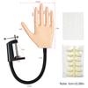 Practice Hand for Acrylic Nails Adjustable False Mannequin Hand with Nails Tips Nail Practice Hand Manicure Supplies