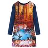 Navy Blue Long-sleeved Dress for Children 92/104/116/128/140
