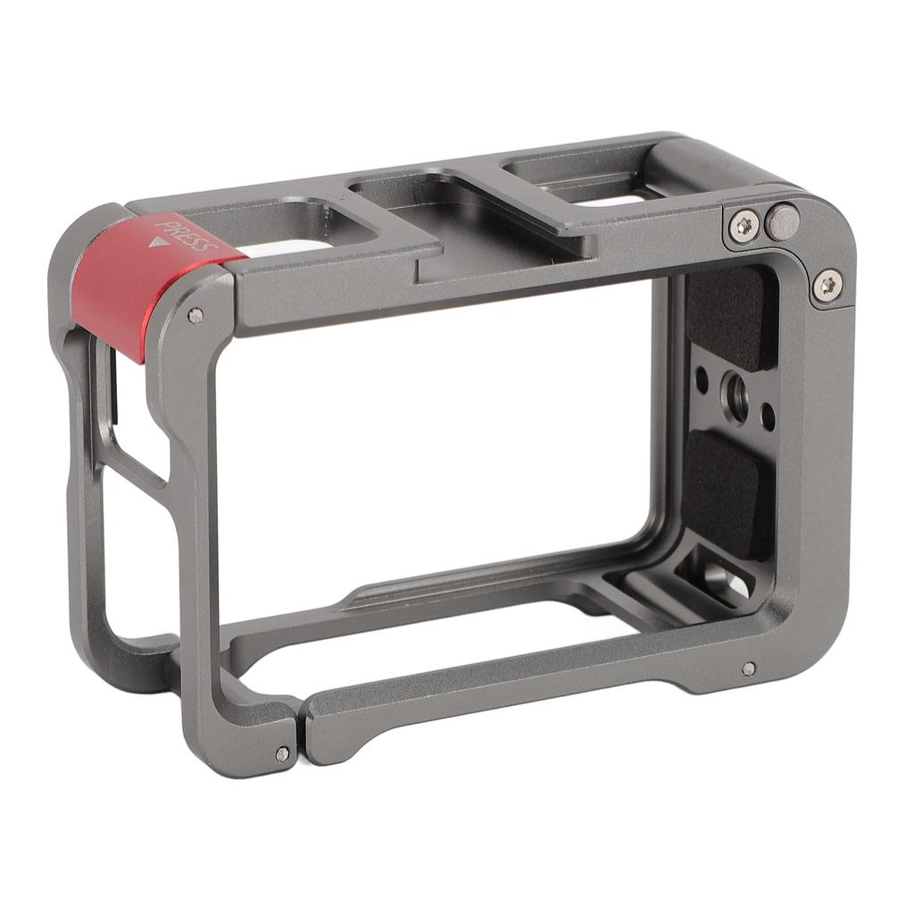 Action Camera Cage with Magnetic Base Anti Slip Pad Easy Disassembly Aluminum Alloy Protective Frame