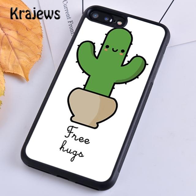 Krajews Hug Cactus Summer For iPhone 17 Air 16 Phone Case Cover 15 14 plus 12 13 pro max coque Shell Fundas