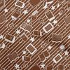 Cotton Flex Brown Fabric Kids  Fabric For Sewing Printed Craft Fabric By The Yard 40 Inch