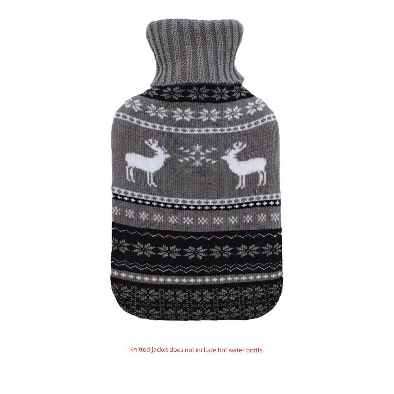 Hot Water Bottle Protective Cover, Winter Plush Cover, Cartoon Cloth Cover, Hand and Foot Warmer, Water-Filled Hot Water Bottle, Knitted Cover