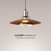 Bauhaus Walnut Pendant Light - Retro UFO Design, Eye-Protection Dining Lamp for Restaurants and Bars