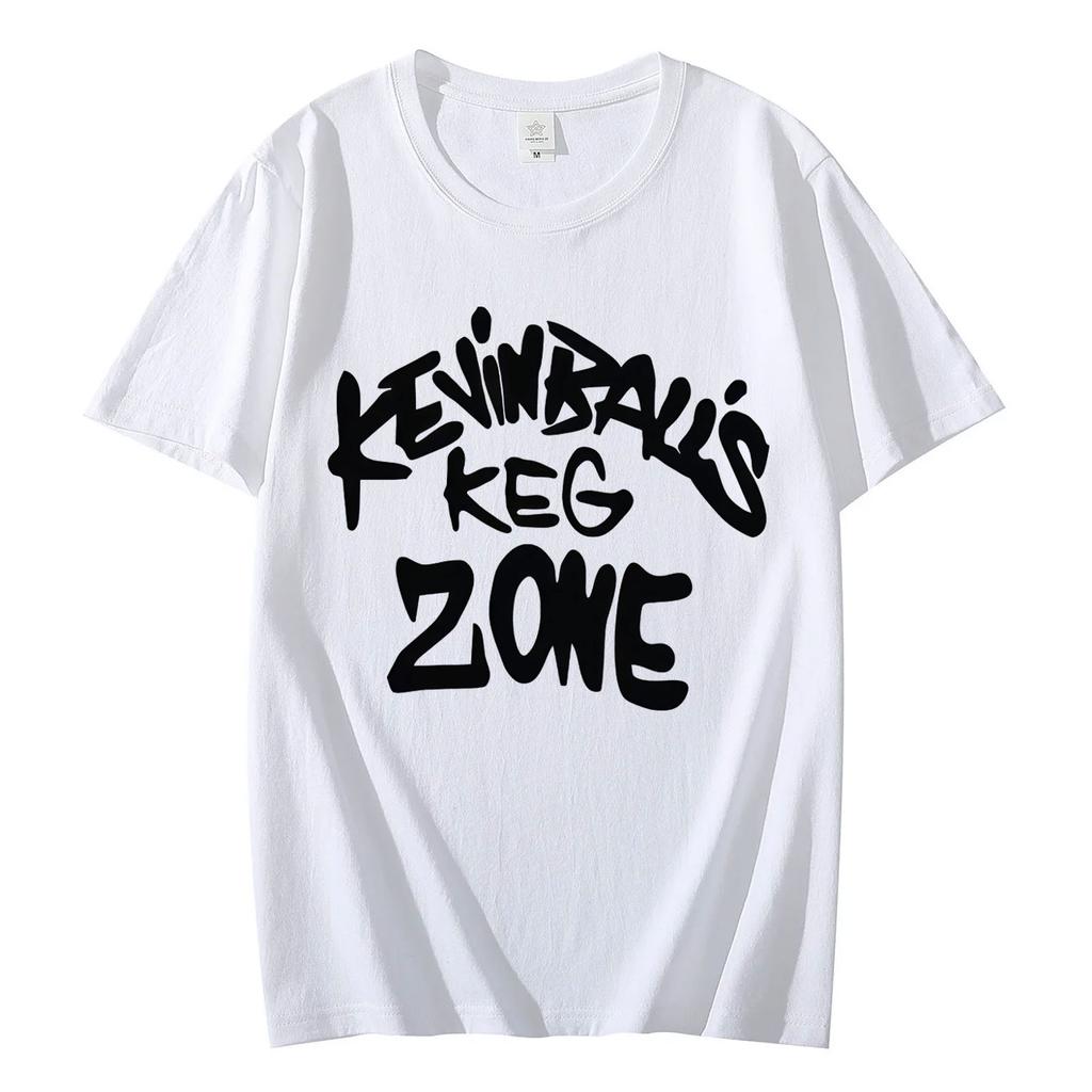 TV Series Shameless Kevin Balls Keg Zone Print Tshirt High Street Fashion Trend T Shirt Men Women Casual Loose Cotton Tshirts