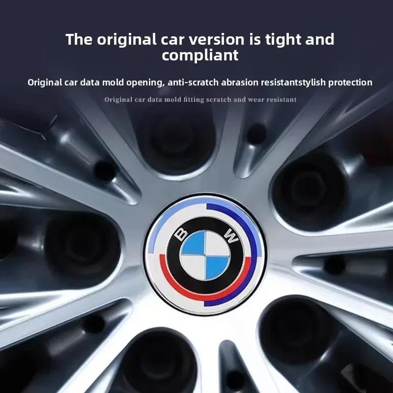 BMW GROUP 4pcs 56mm/68mm Car Wheel Hub Center Cover Replacement Parts, Suitable BMW F07 F18 G30 G31 G38X5G05 G60 X5E53 X3G01 F40 ZIPCA1