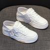 White Platform Shoes Women's Summer New All-Matching Genuine Leather Sports and Leisure Two-Way Sneakers Ins Fashion Shoes