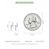 Bisaer 925 Sterling Silver Lightning Stud Earrings for Women Fashion Earrrings Jewerly Wedding Gift Sparkling Ear Studs