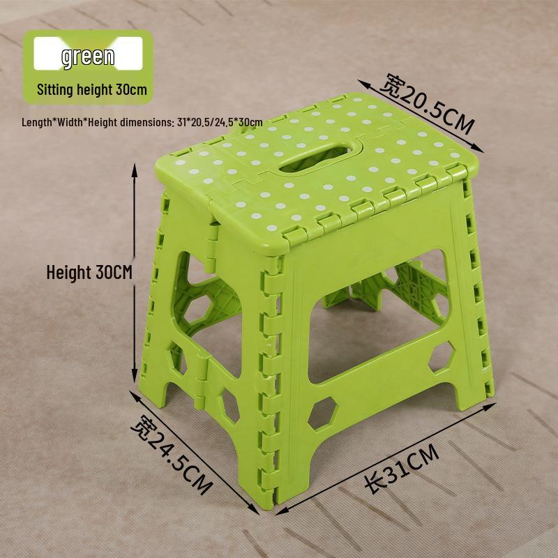Portable Folding Cartoon Stool for Children & Adults - Durable Plastic Shoe Changing Seat
