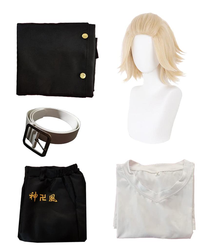 Токийские мстители Майки Косплей Сано Лидер Включает парик [Milky Time] Набор из 5 предметов, Униформа, Мандзиро, (M),