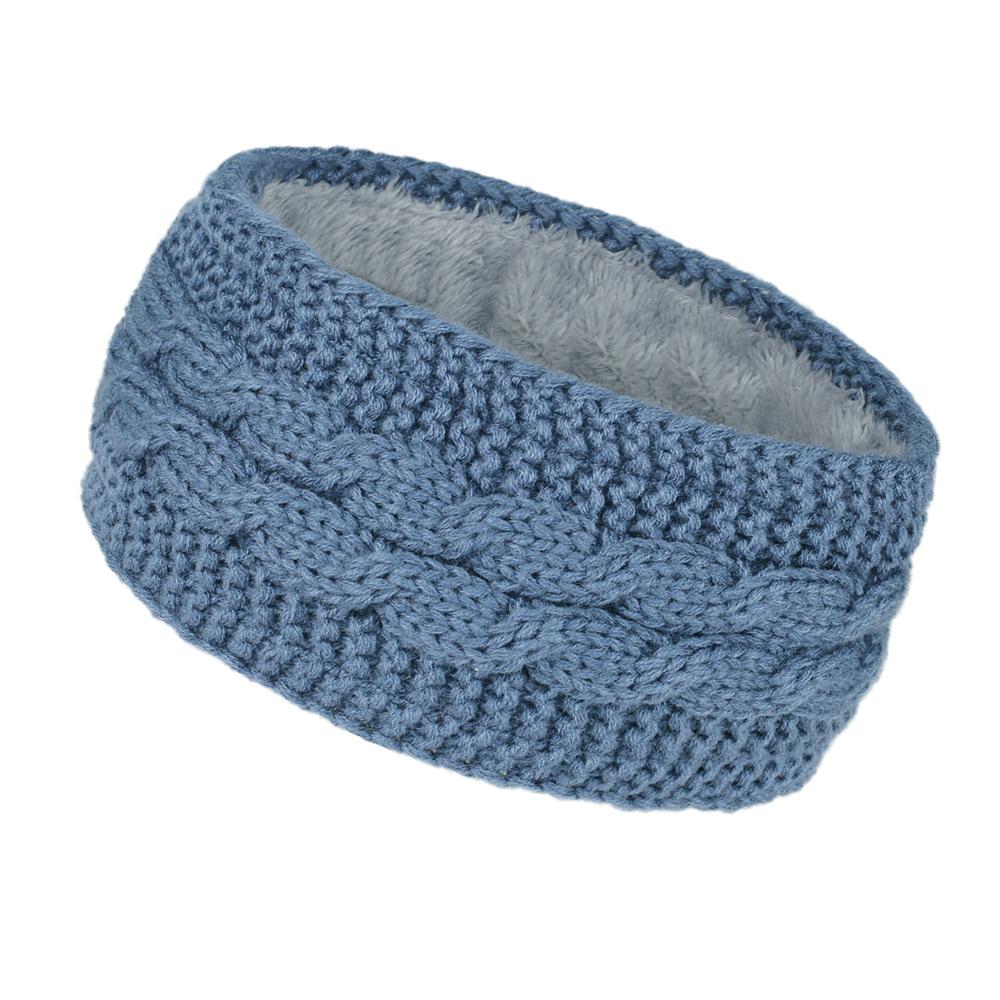 Зимние флисовые аксессуары для волос осенне-зимняя шерстяная вязаная повязка на голову теплая спортивная повязка на голову защита для ушей