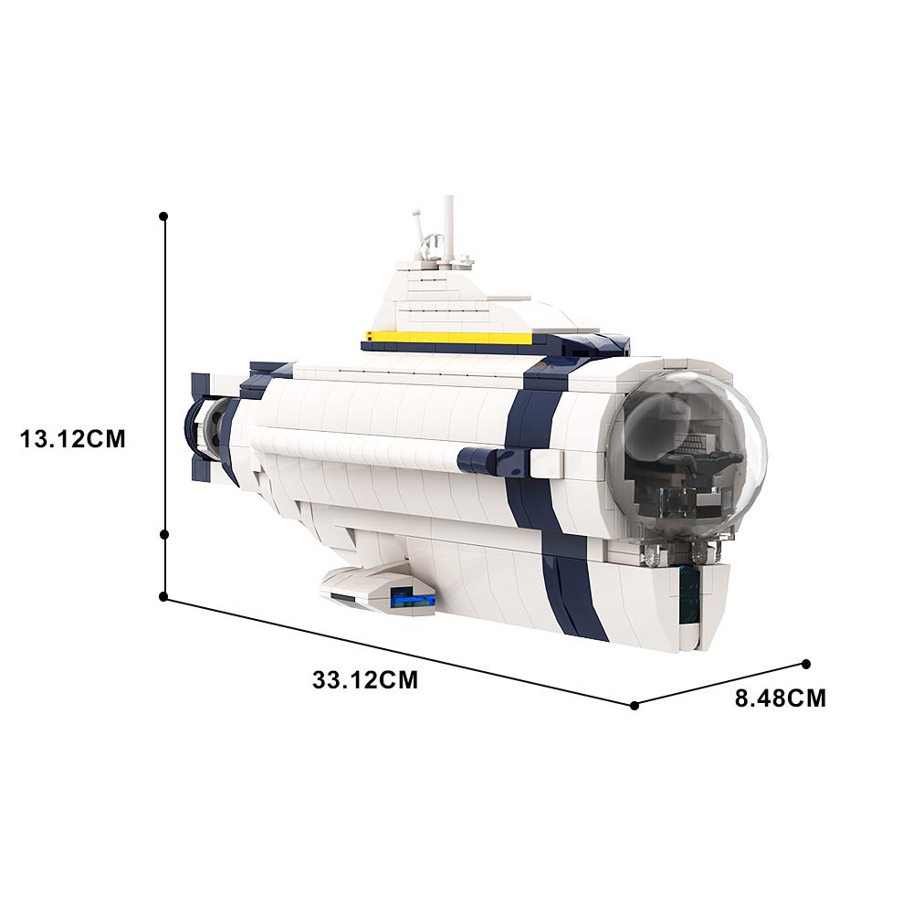 Gobricks MOC Subnautica Cyclops Vehicle submarine Building Blocks Set Educational Toys For Kid Birthday Gift Bricks Game