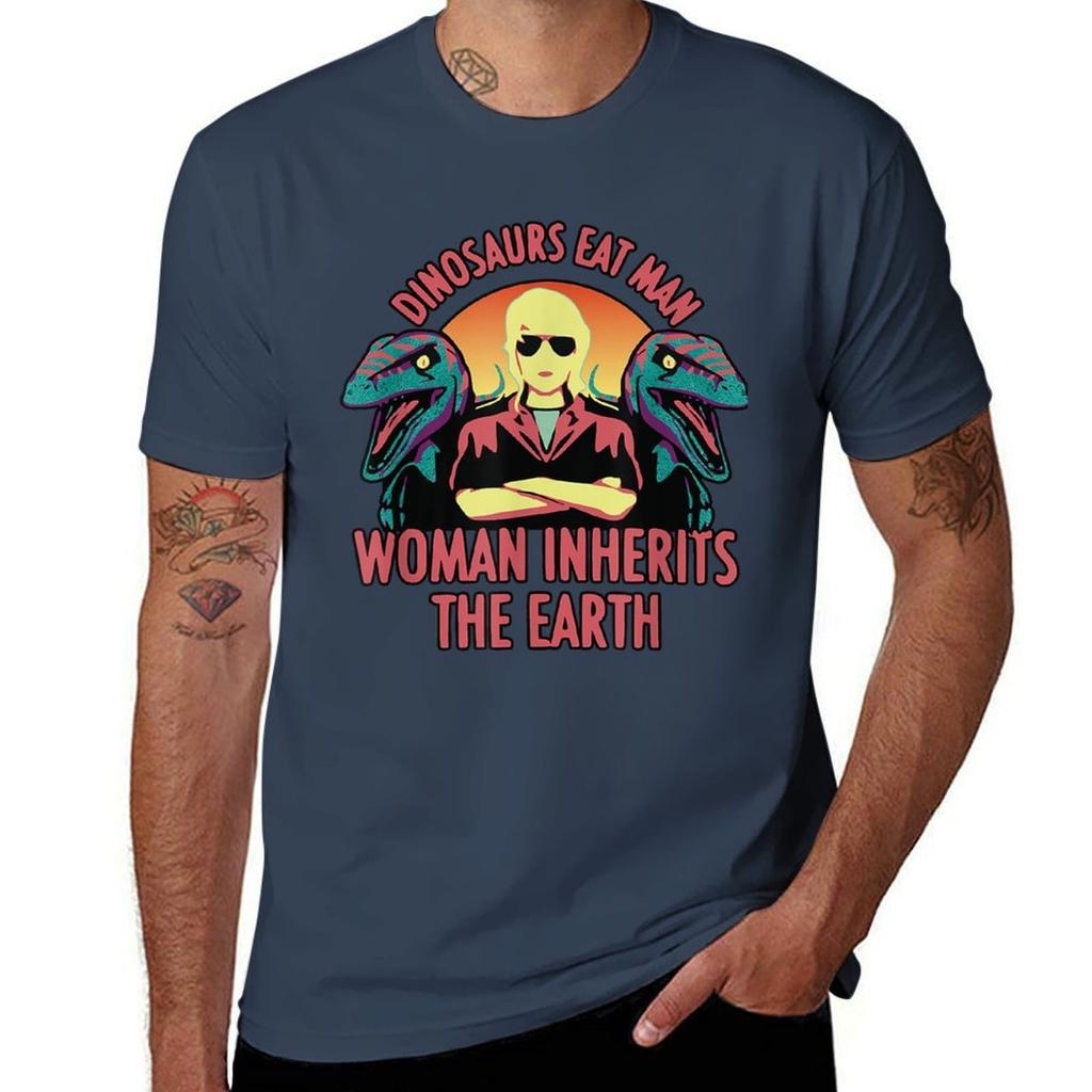 Dinosaurs Eat Unisex Unisex Inherits The Earth Tshirt Active Sports Short Sleeve Cotton Shirt
