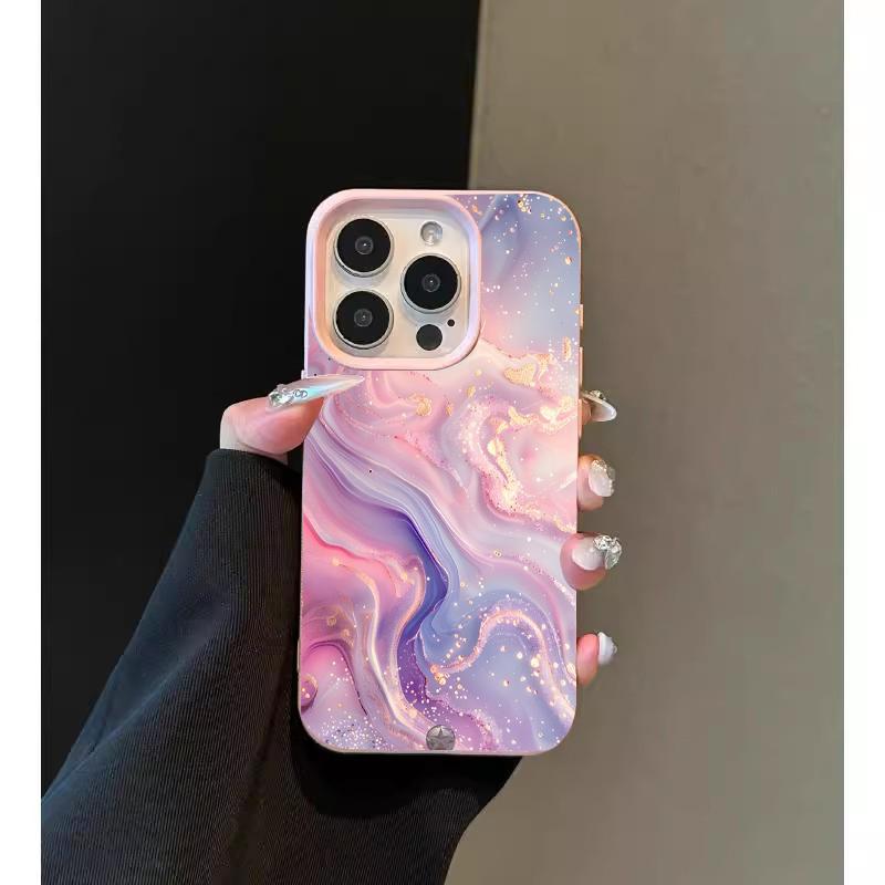 Модный роскошный розовый мраморный силиконовый чехол для телефона для iPhone 13 14 15 16 11 12 17 Pro Max Ударопрочный мягкий чехол из ТПУ с узором личи