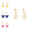 Creative Alloy Butterfly Earrings Casual Chic Multicolor Womens Animal Design