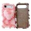 For iPhone Air Case 3D Heart Plush TPU Winter Warm Soft TPU Phone Cover