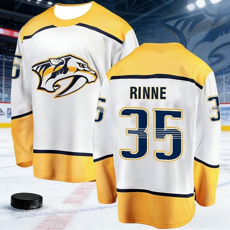 2026 Men's Ice Hockey Jersey with 3D Printed Animal Logo, Breathable and  White Long-sleeved Sportswear Kids