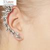 Блестящие серьги-гвоздики на гусеницах со стразами, манжеты для ушей, серьги-клипсы, женские ювелирные изделия
