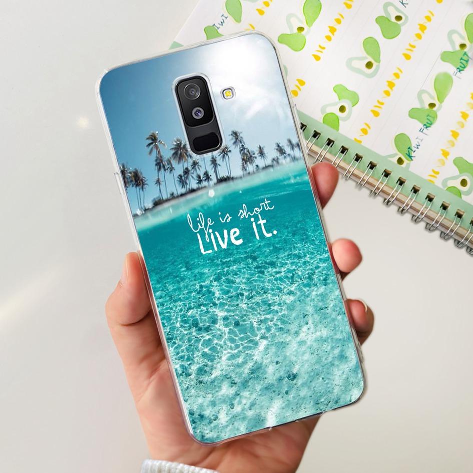 For Samsung A6 Plus 2018 Case SM-A605F New Fashion Butterfly Marble Soft Silicone Funda For Samsung Galaxy A6 A6+ SM-A600F Cover