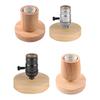 10Cm 12Cm 15Cm Wood Table Lamp Base Round Solid Wood Display Lamp Base Light Parts Stand For Diy Table Lamp Bases